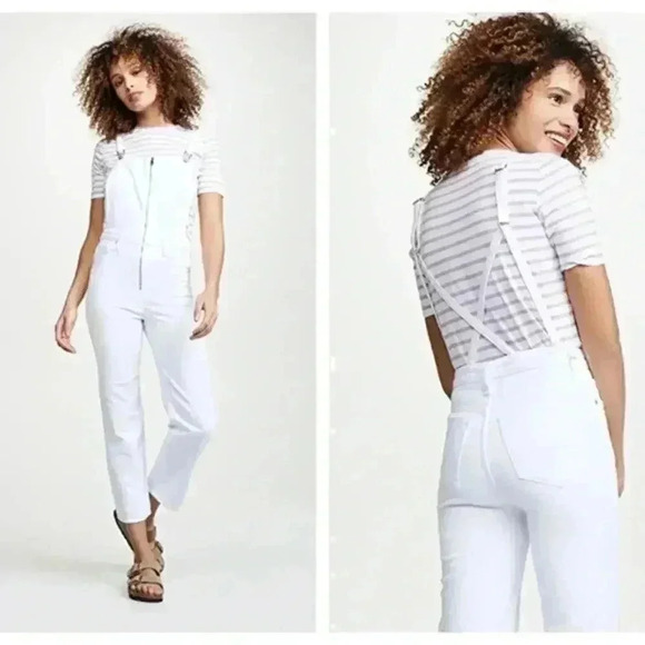 Hudson Avalon Overalls White Size 28 - Picture 1 of 15